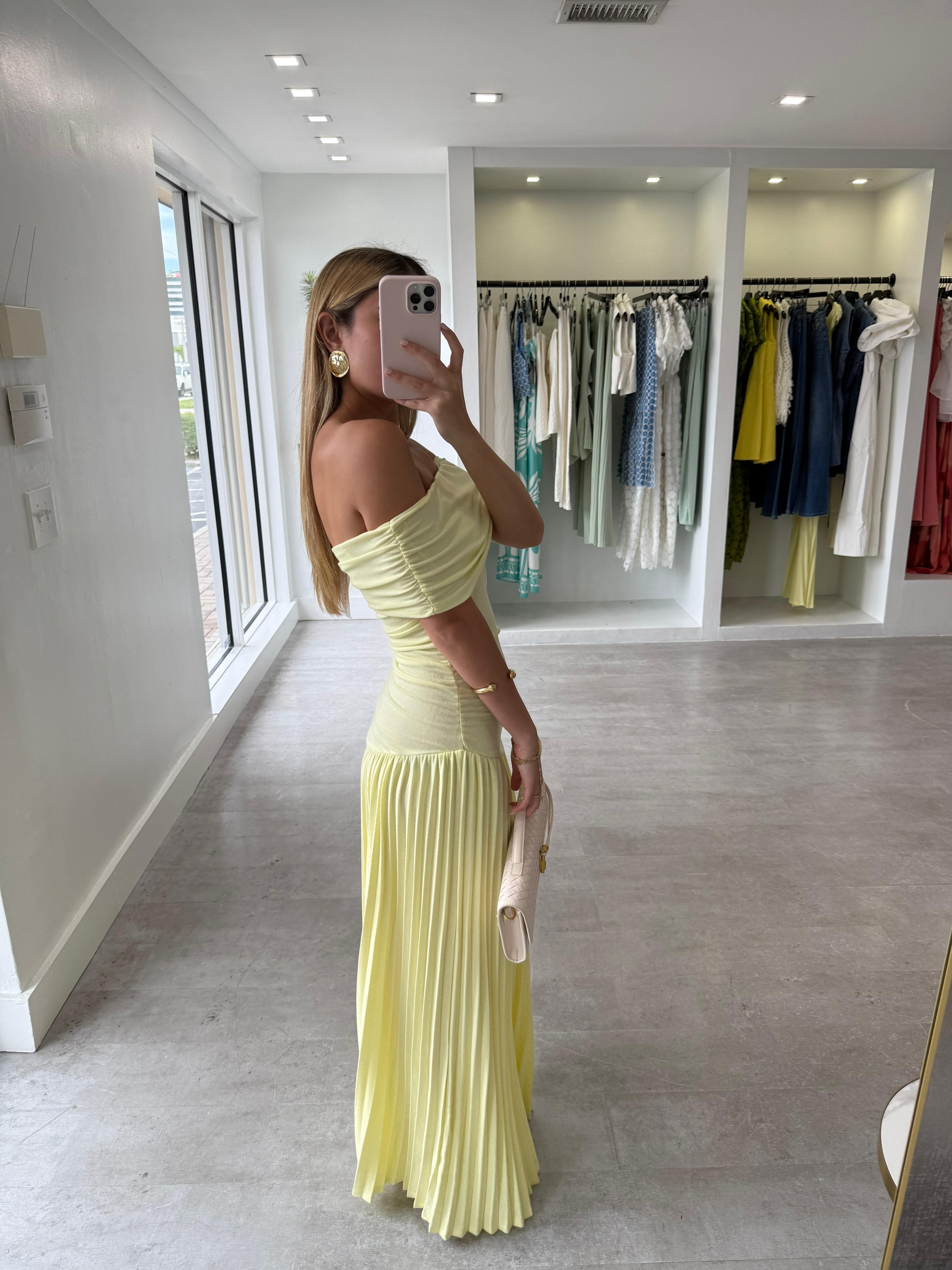 Butter yellow maxi dress