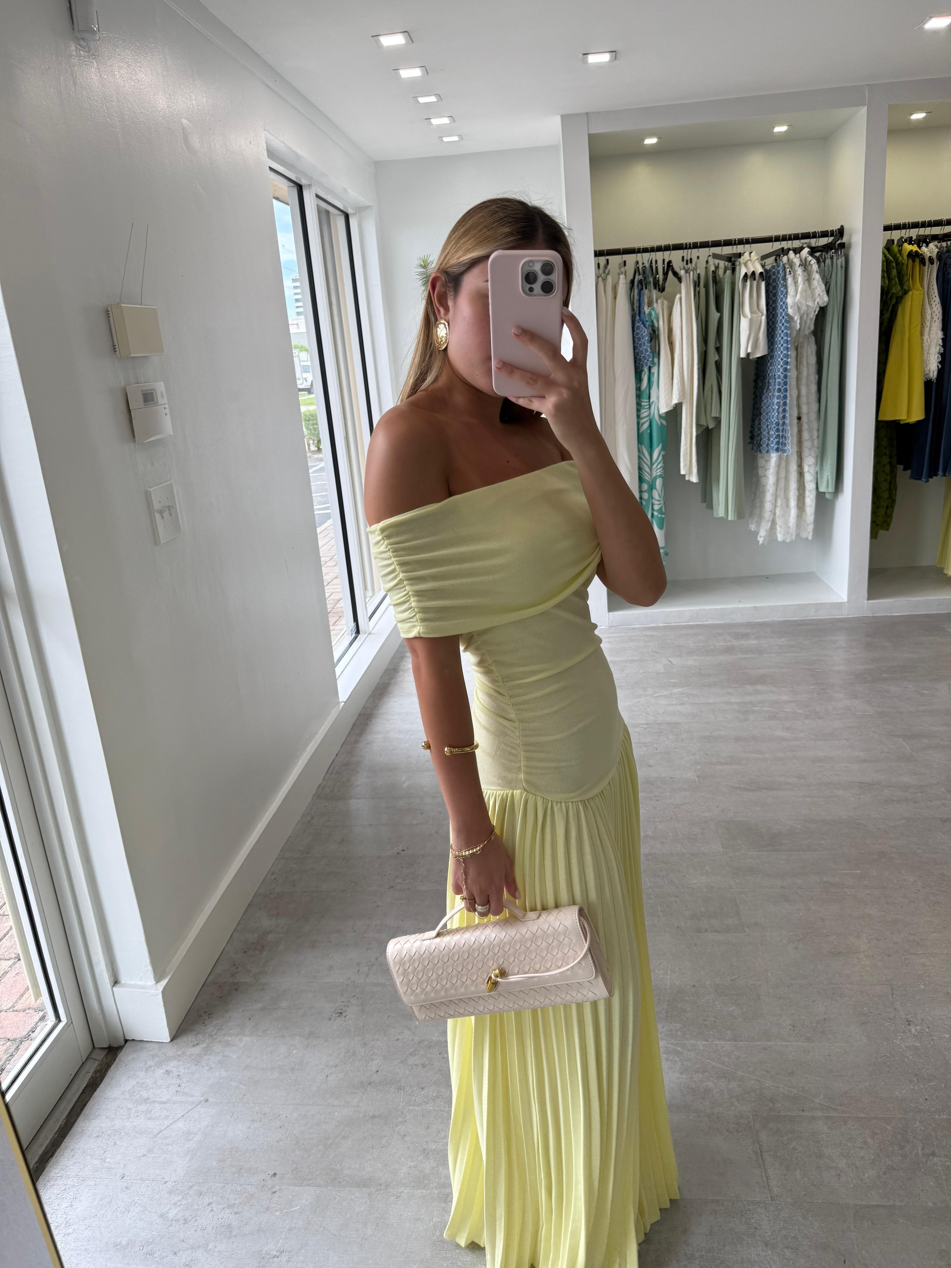 Butter yellow maxi dress