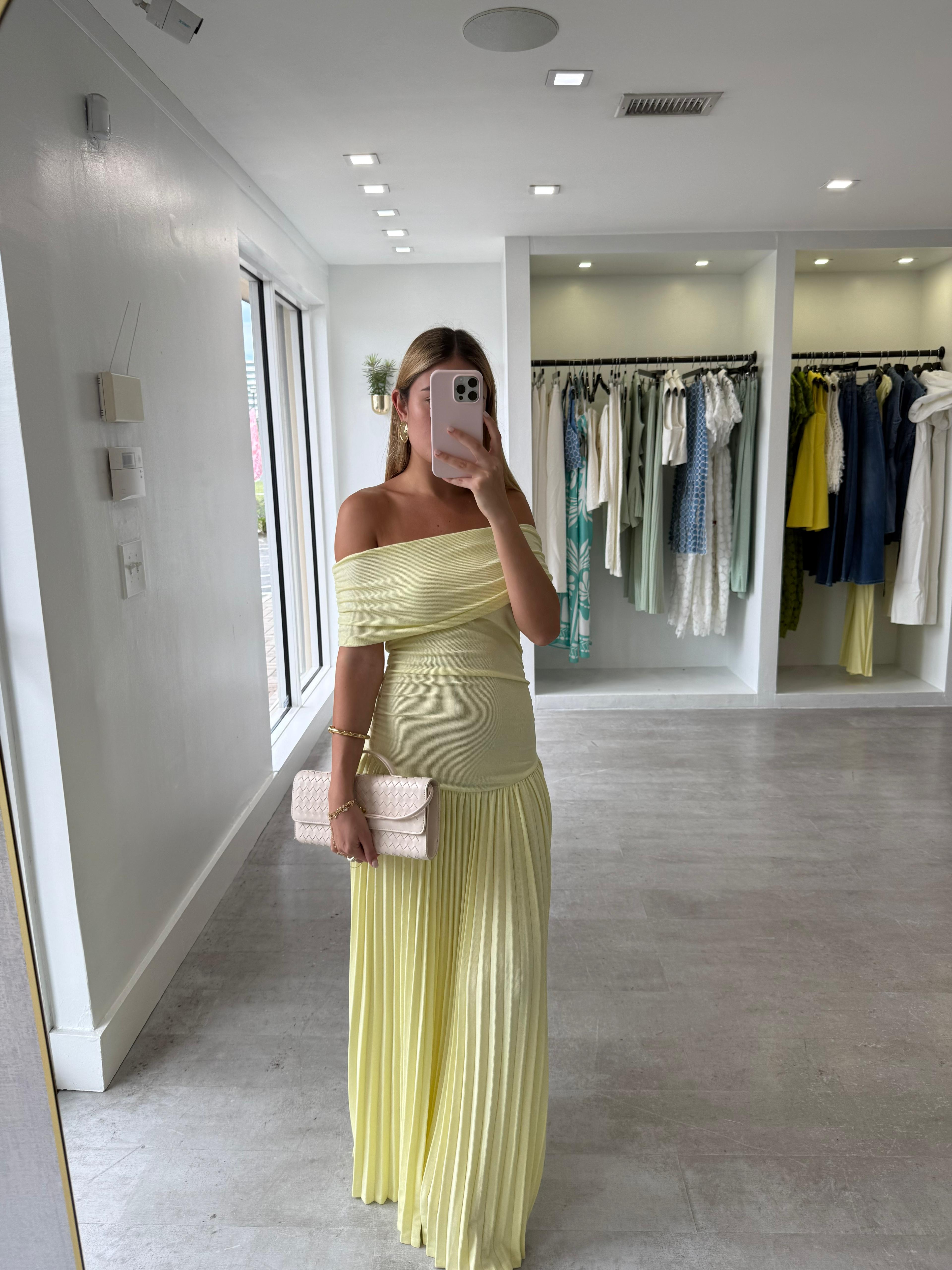 Butter yellow maxi dress