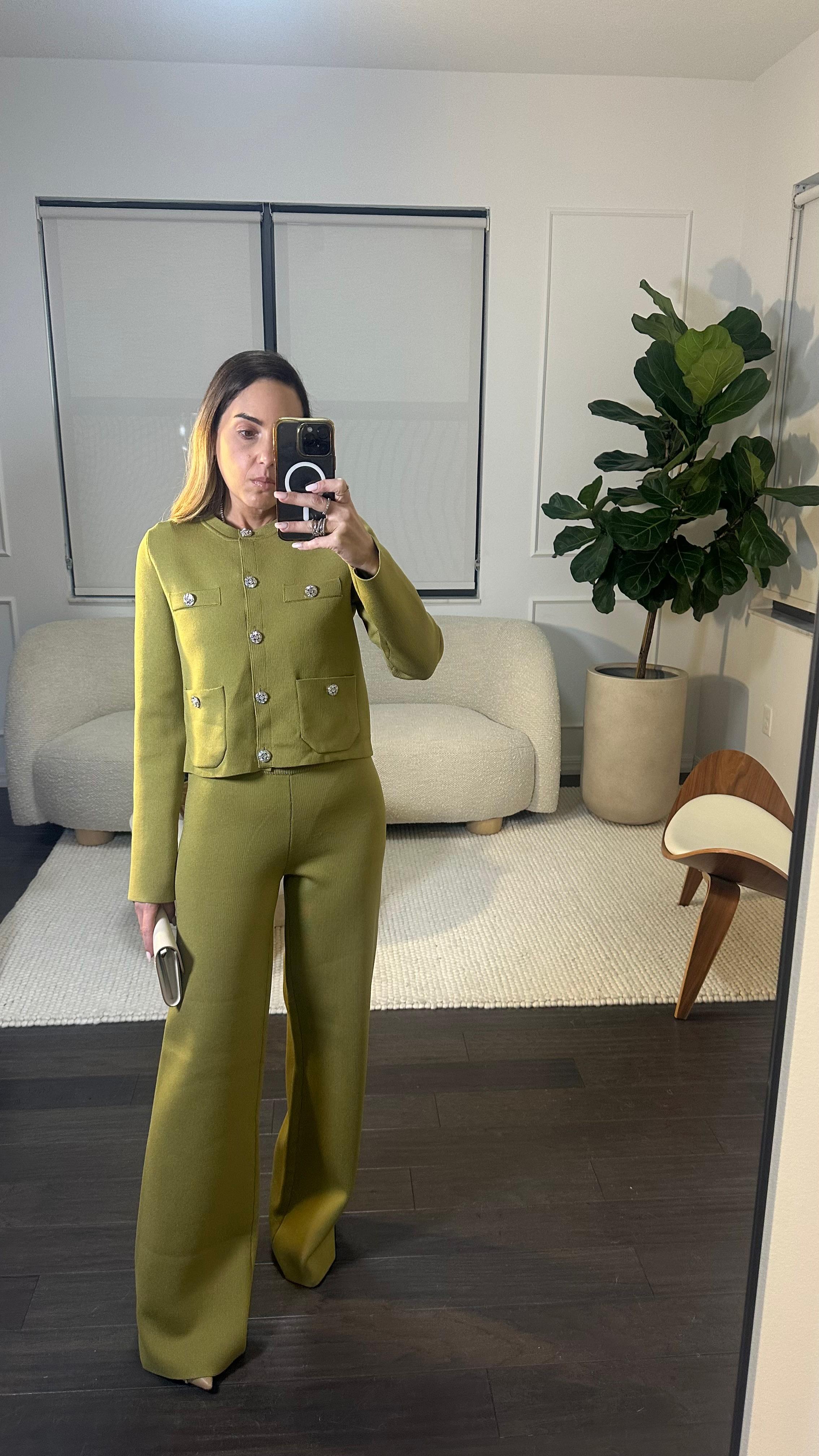 The Elevated Olive Knit Set