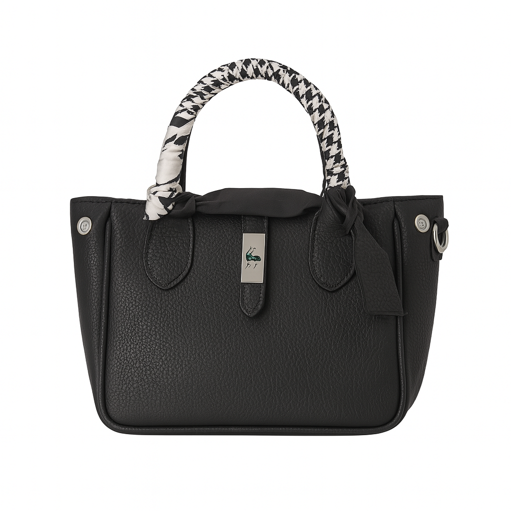 Black bandana hand bag