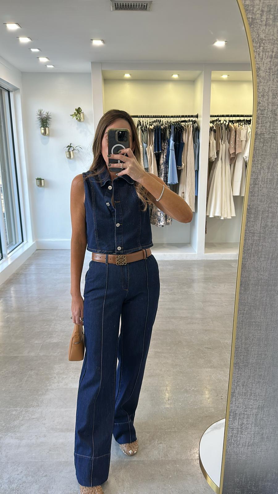 Dark denim set
