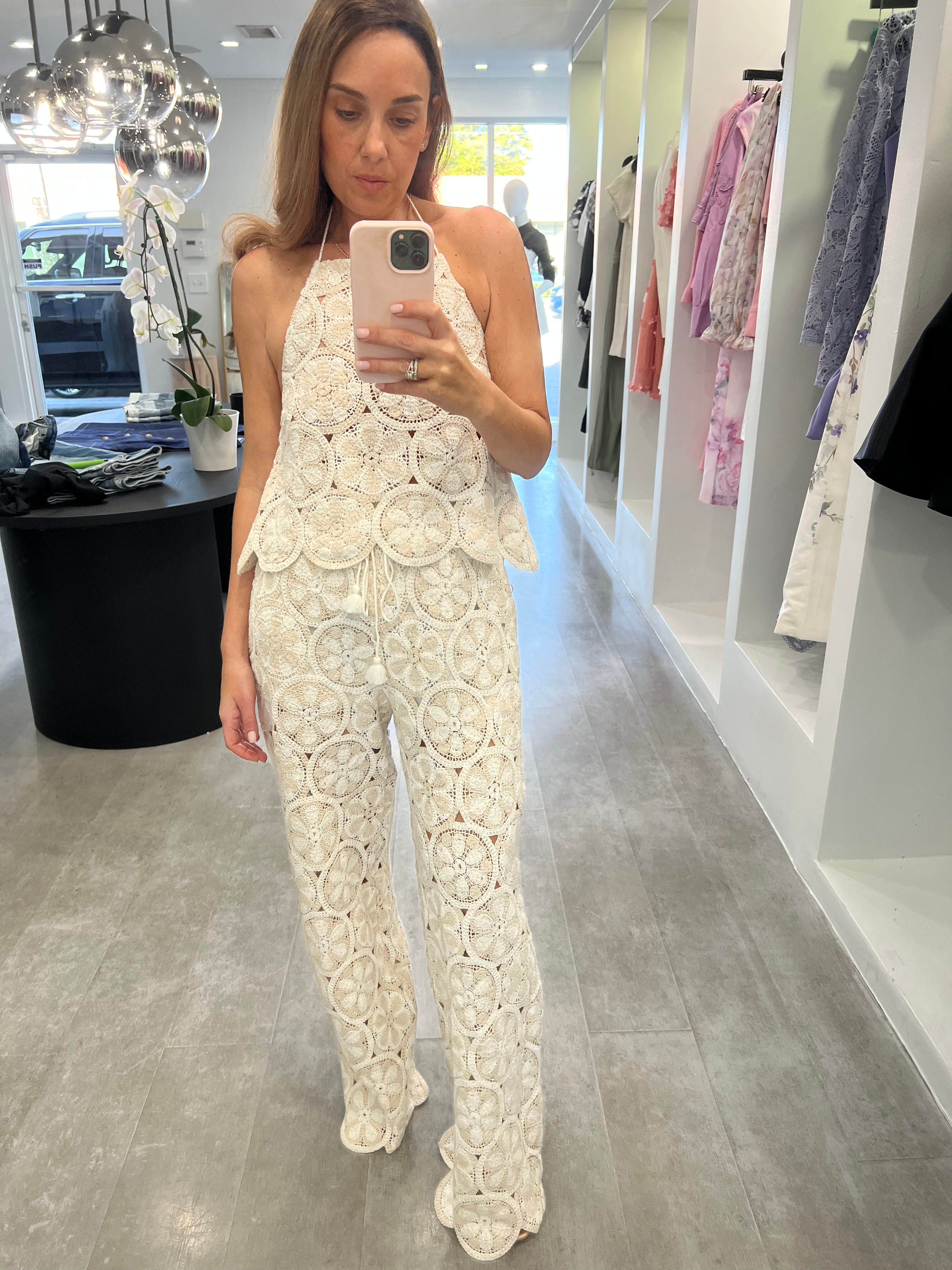 Crochet pants set